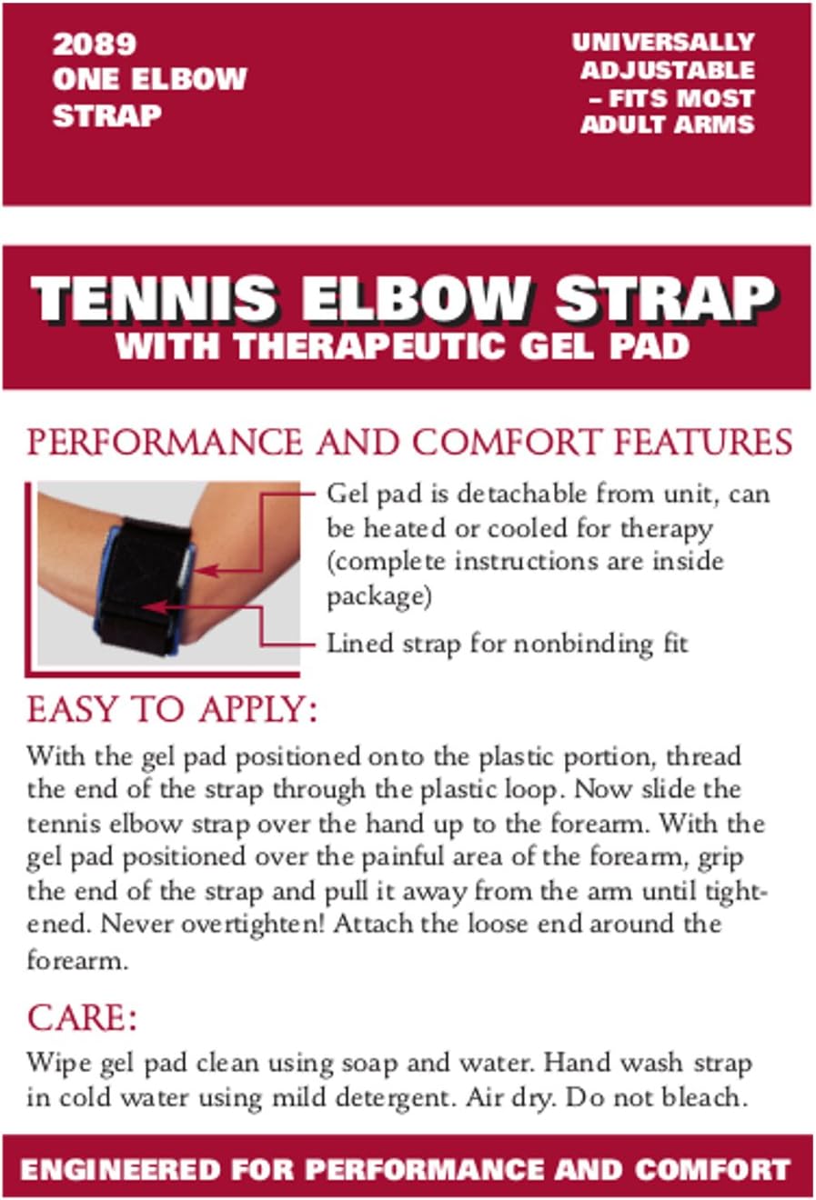 OTC Correa de codo de tenis, inserto de almohadilla de gel trapeútico