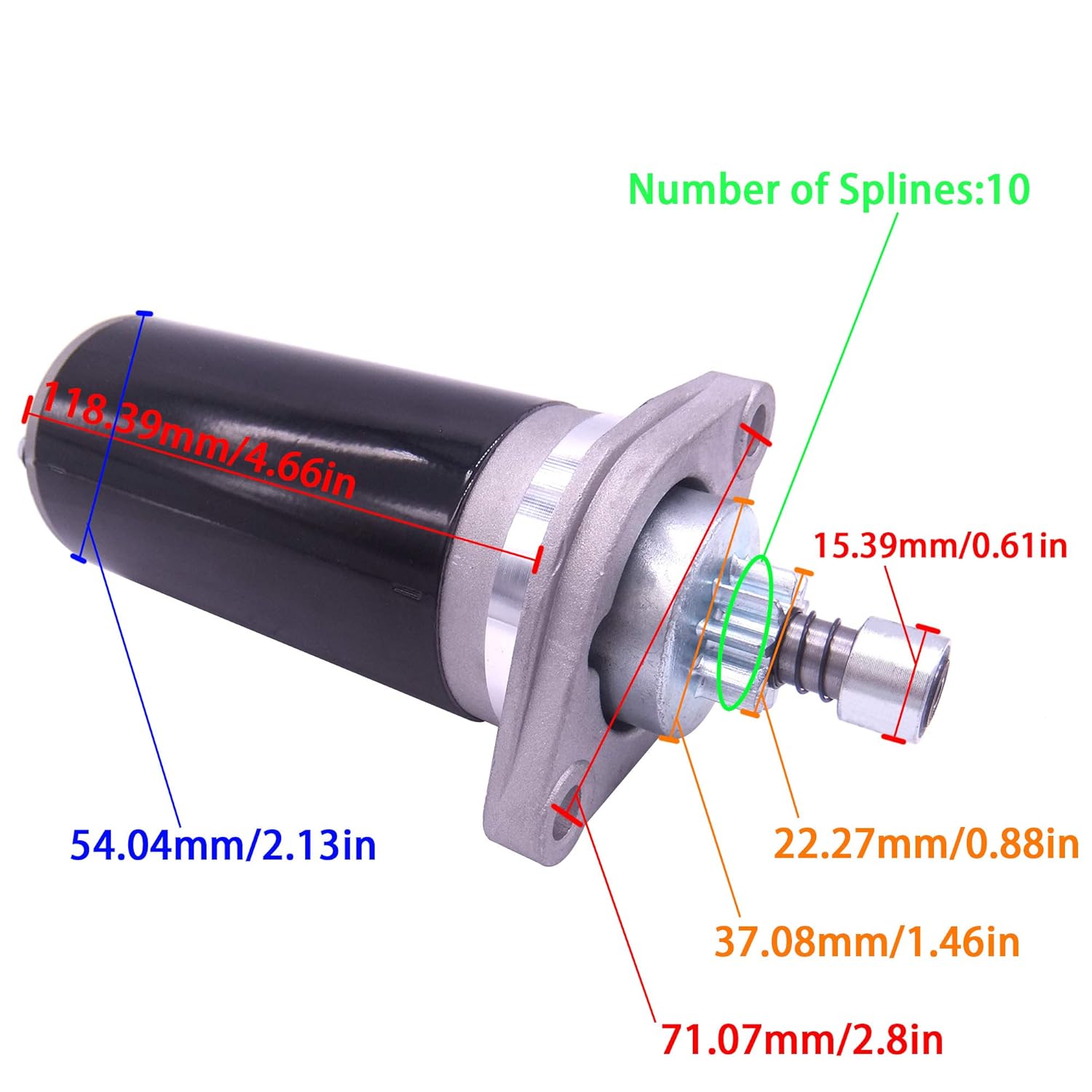 Motor de arranque 3AA-76010-0 3AA760100 3AA760100M 350-76010-0 350760100 350760100M B29A90500A para motor fuera de borda Tohatsu Nissan 8HP 9.8HP
