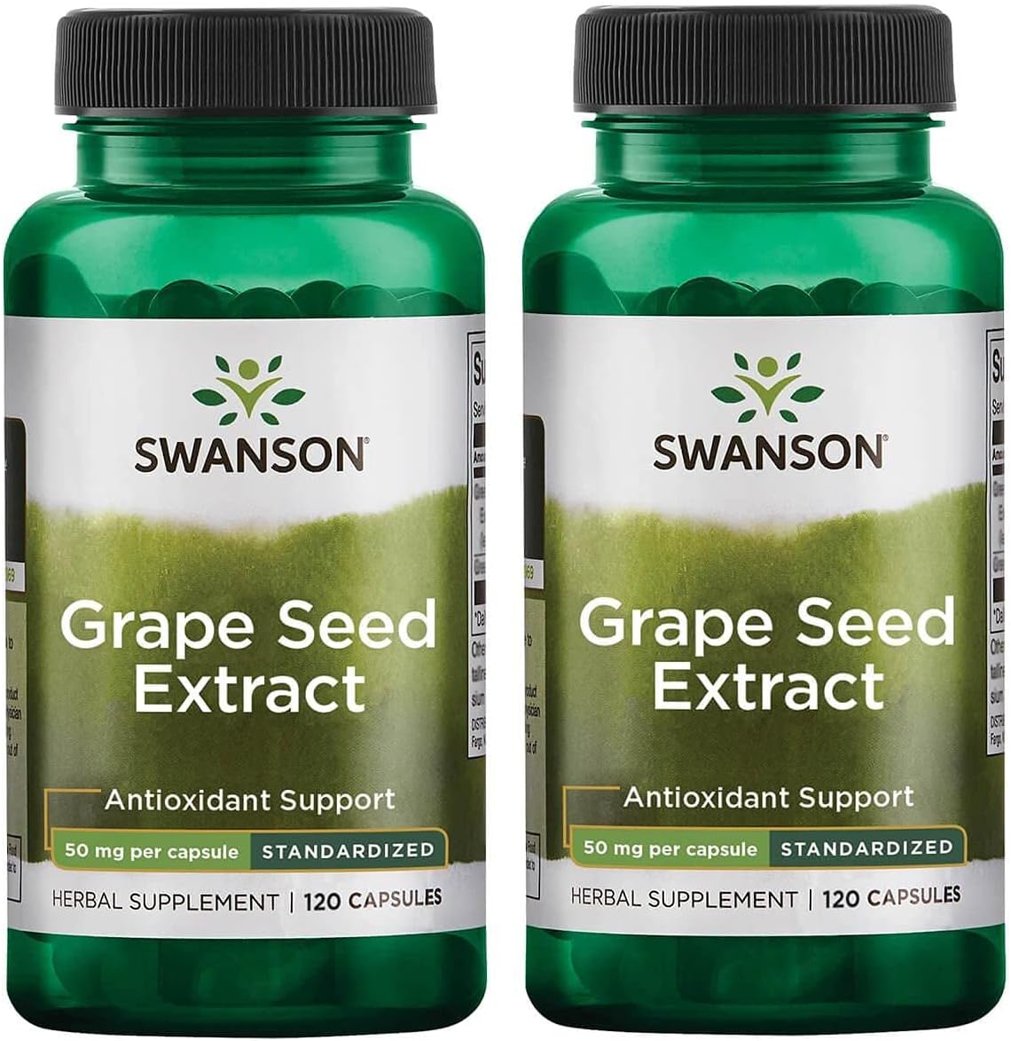 Swanson Extracto de semilla de uva (estandarizado) 50 miligramos 120 cápsulas (paquete de 2)