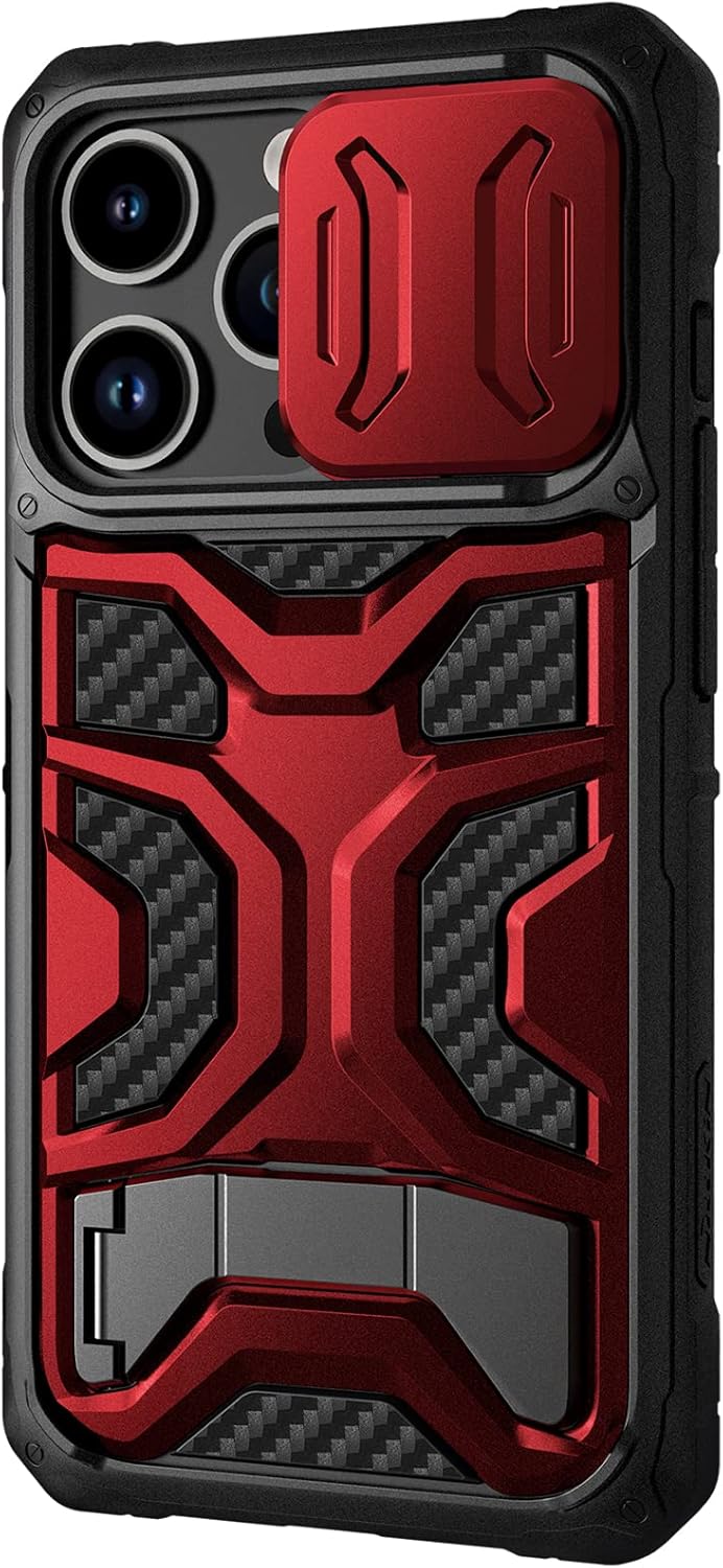 Nillkin Funda para iPhone 14 Pro Max con funda para cámara, funda de grado militar con protección deslizante para el lente de la cámara para hombres