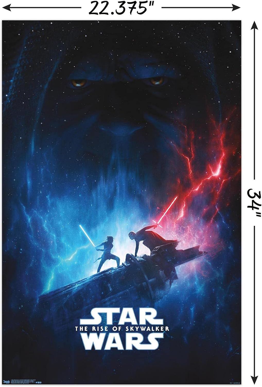 Trends International Star Wars The Rise Of Skywalker – Póster de pared de una hoja, 22.375 x 34 pulgadas, versión sin marco