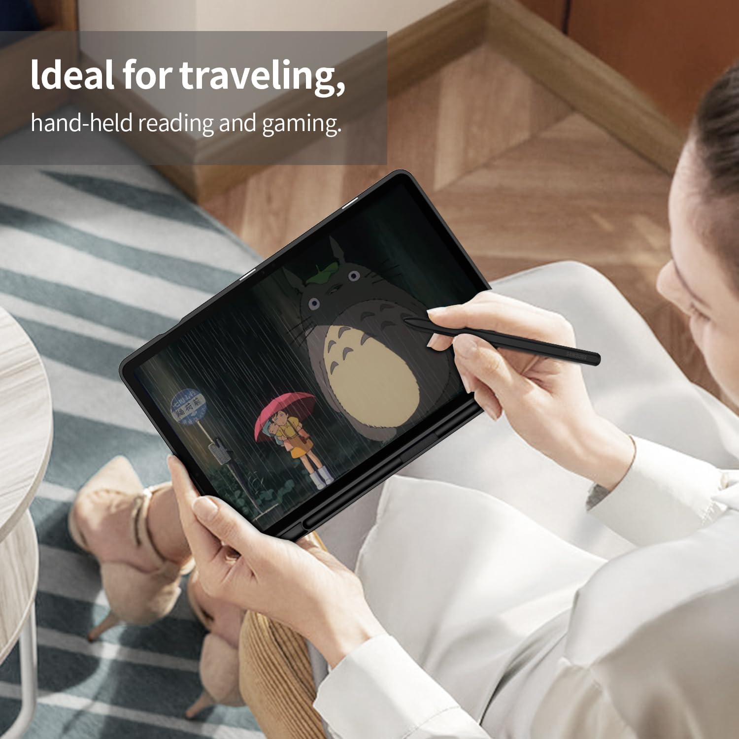 ProtUTab Funda para Samsung Tab S9 de 11 pulgadas 2023 con soporte para bolígrafo S, función de encendido y apagado automático con triple función