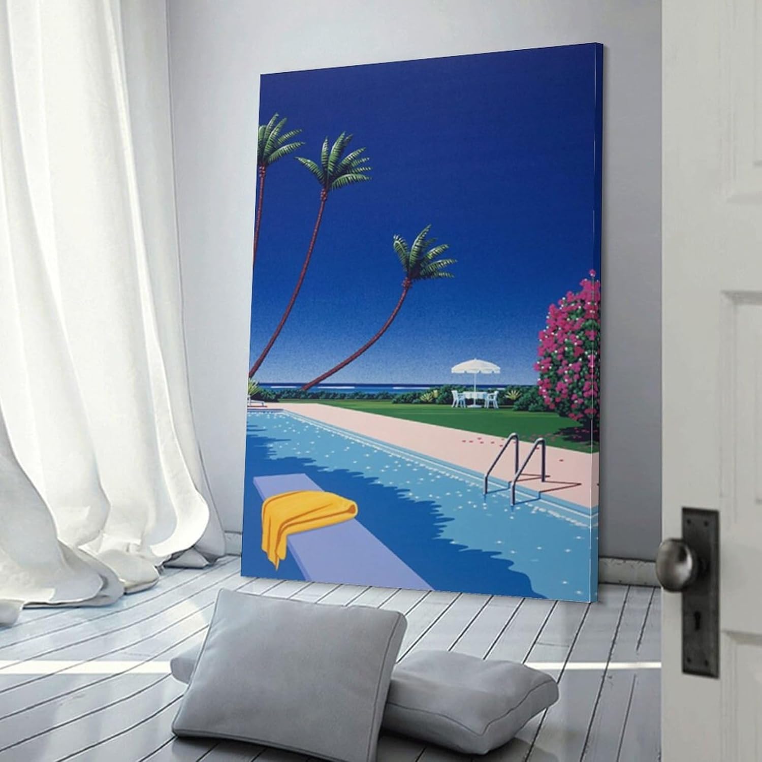 Hiroshi Nagai Decoraciones para dormitorio, pósteres para habitación, decoración estética para el hogar, marco de trabajo artístico, pintura sobre