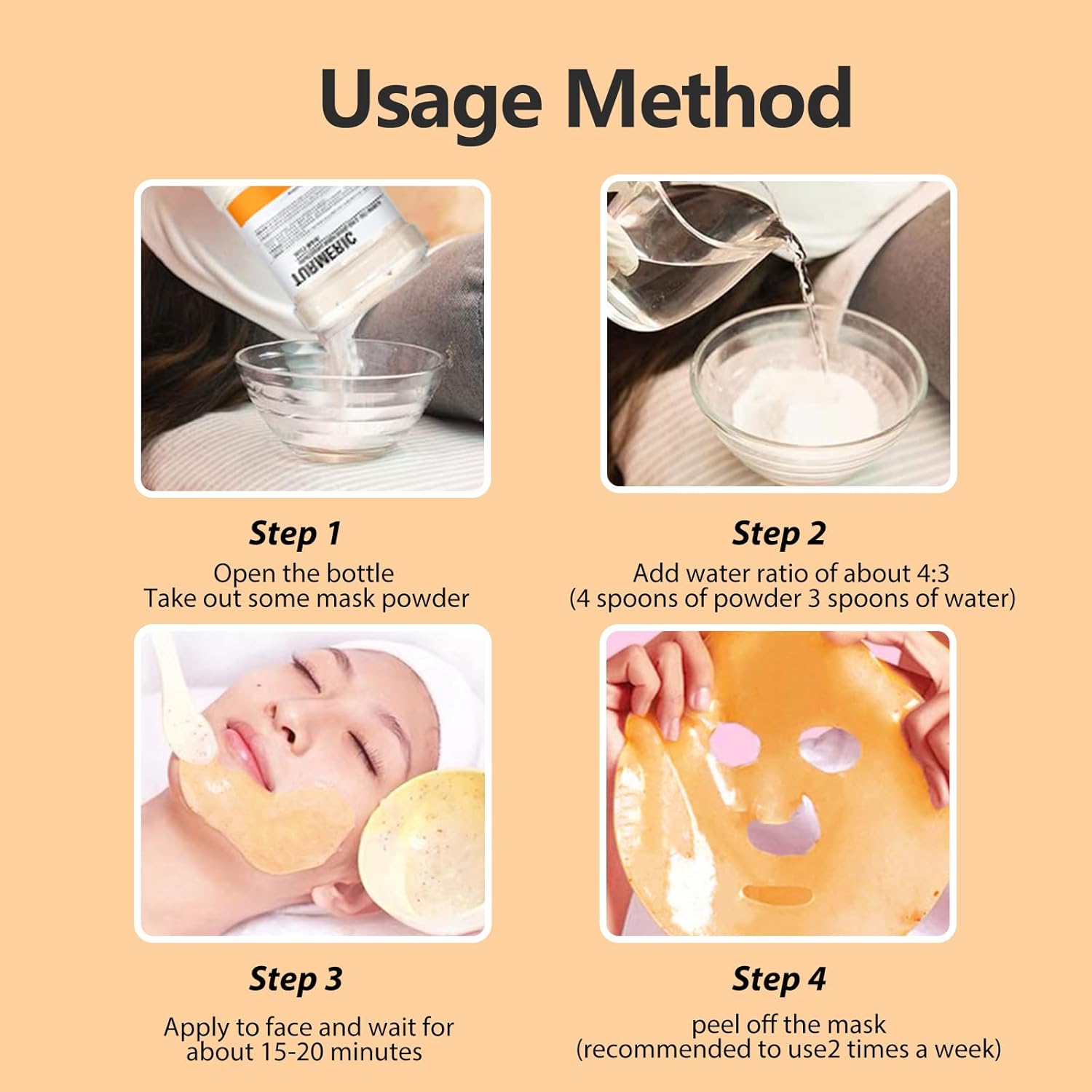 Máscara de gelatina hidratante de limpieza profunda, desintoxicante, curación y relajación, goma de modelado premium para tratamientos faciales,