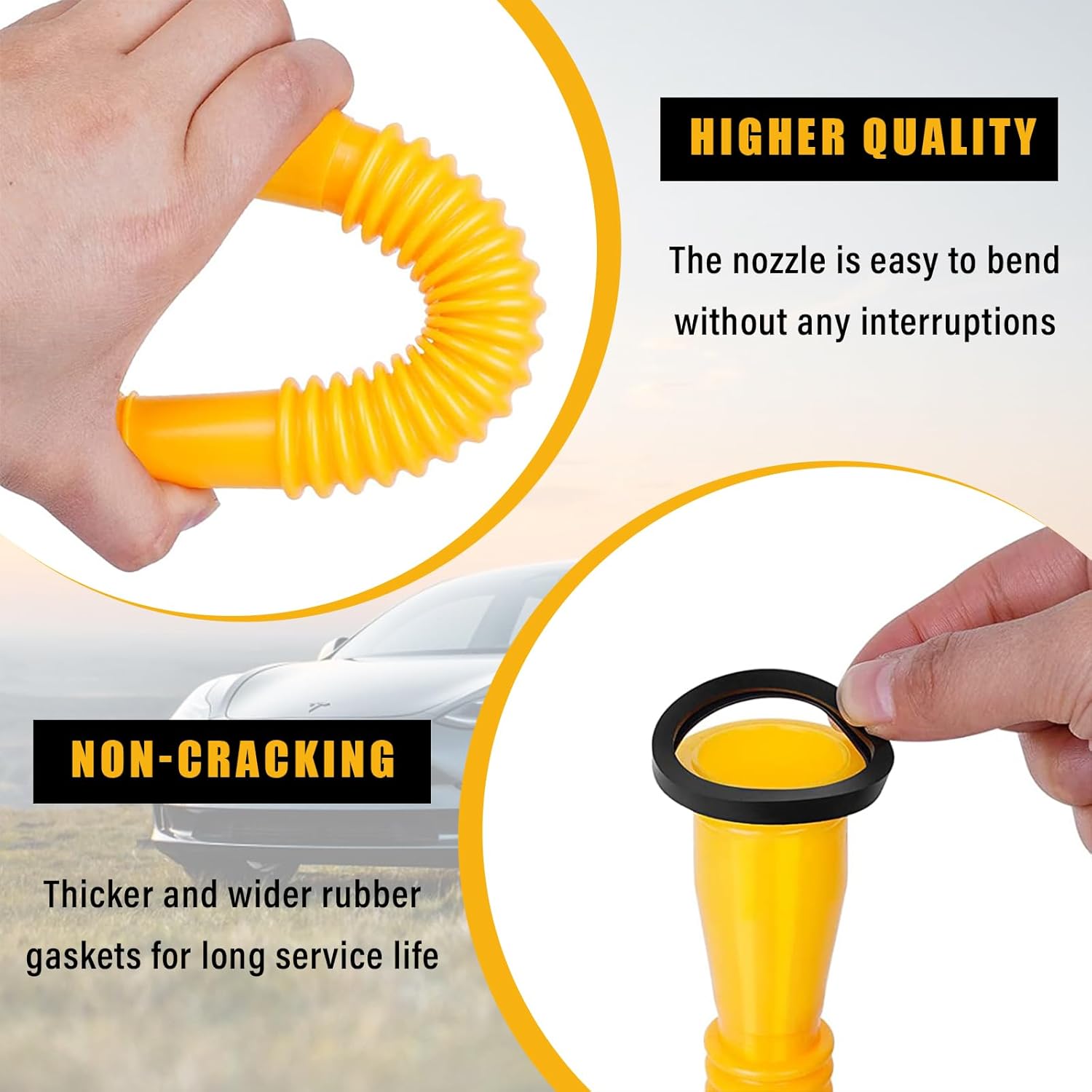 Juego de repuesto para boquilla de gasolina, kit de boquilla flexible con tapas de collar de tornillo, tapas de ventilación, cubierta de boquilla,