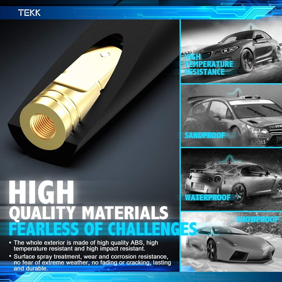 Tekk Short Antenna Compatible with Select Models Ford Bronco 2022  Designed for Optimized FMAM Reception  4.8 Inches