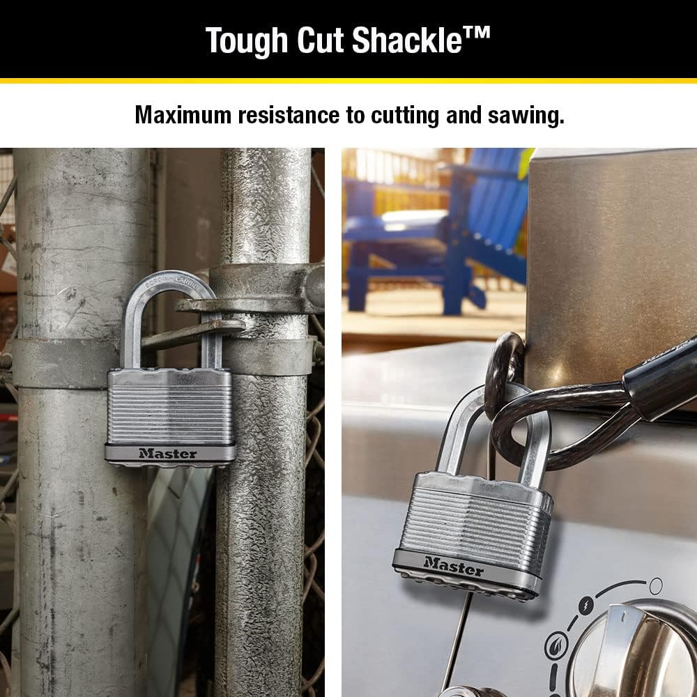 Master Lock M15XDLF Magnum – Candado resistente con llave, 1 paquete, laminado