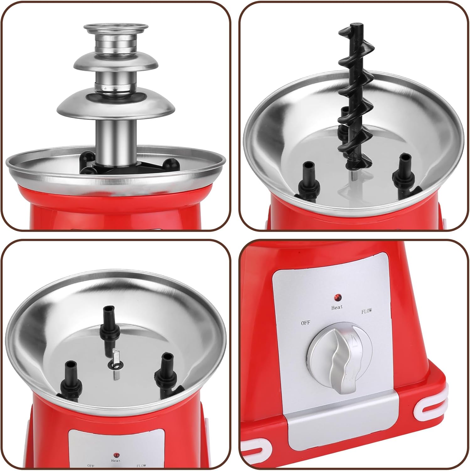 Mini fuente de chocolate para fiesta, máquina de fuente de chocolate para queso de nacho, salsa de barbacoa, licores de ranchos, fuente de fondue de