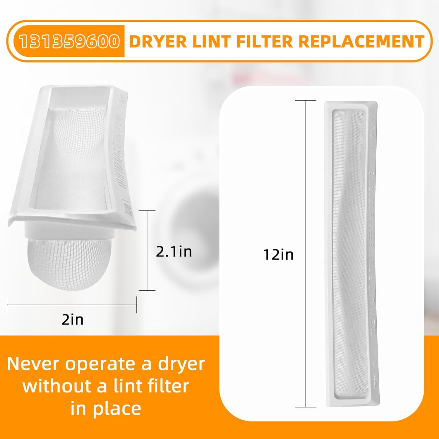AMI PARTS 131359600 Secadora de Pelusas Filtro de Pantalla Piezas de Repuesto Ajuste para Frigi-Daire, Ken-more – Repalce 5304516871, 131152700,