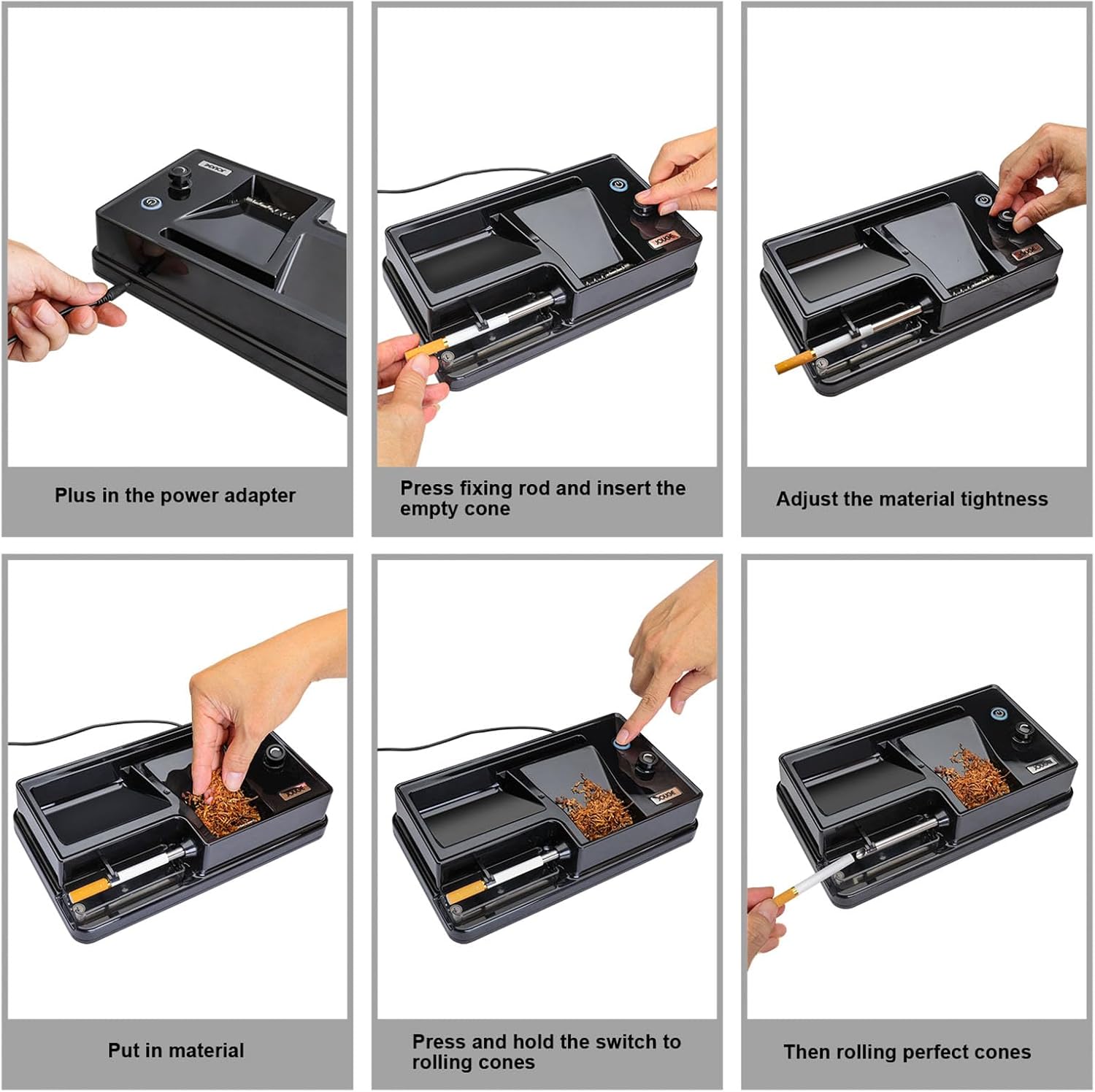Máquina de laminación eléctrica de cono, máquina de laminación de cigarrillos Máquina automática portátil para fabricar inyectores de cigarrillos,
