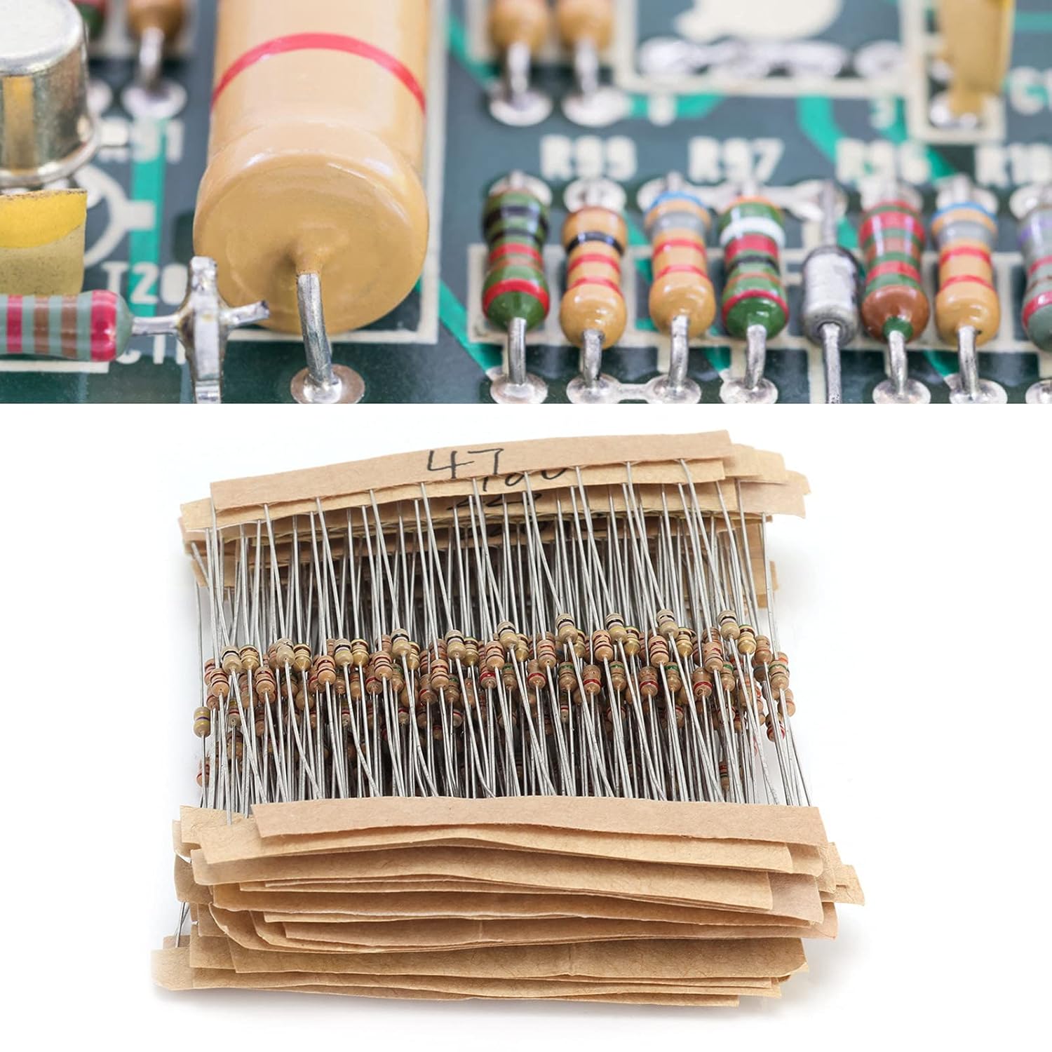 Resistencia surtida, estabilidad práctica de grafito de 10 1 M, kit de resistencias duradero para experimentos para proyectos de bricolaje