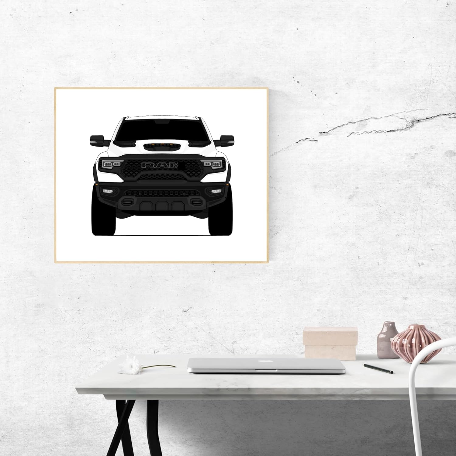 CUSTOMIZABLE COLOR Ram 1500 TRX (2021-Present) 5th Generation Inspired Poster Print Wall Art Decor Handmade (Unframed)