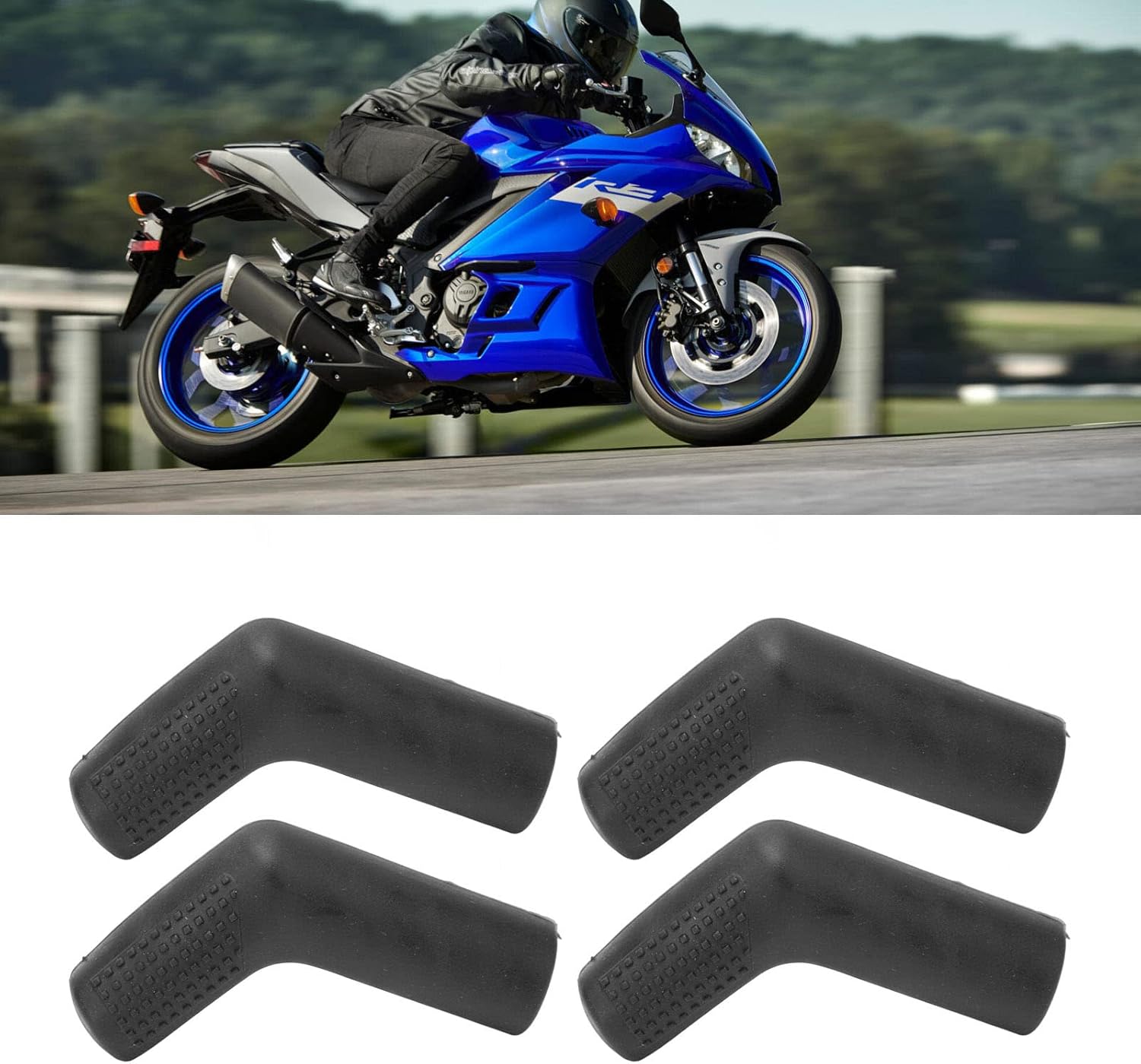 KIMISS Protector de zapatos de palanca de cambios de motocicleta, 4 unidades, protector de zapatos de goma antideslizante universal para