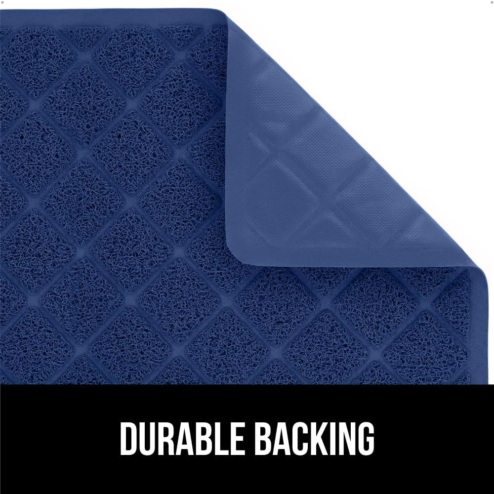 Gorilla Grip – Tapete grueso para arena de gato, 47 x 35, menos residuos, atrapa suciedad, se mantiene en su sitio, suave para las patas, limpieza
