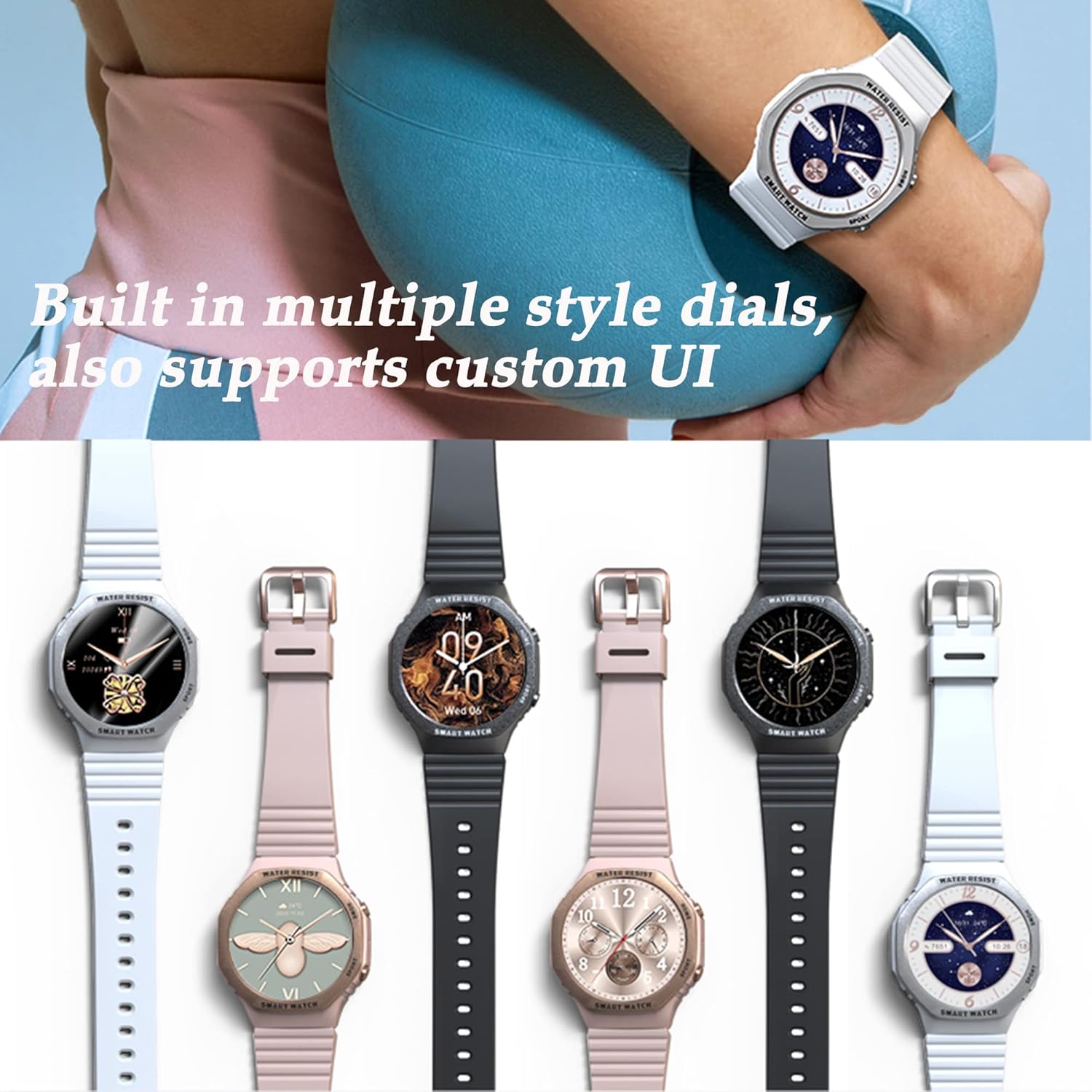 Reloj inteligente para mujer con pantalla táctil de 1.32 pulgadas, Bluetooth, llamadas, reloj inteligente para mujer, rastreador de fitness,