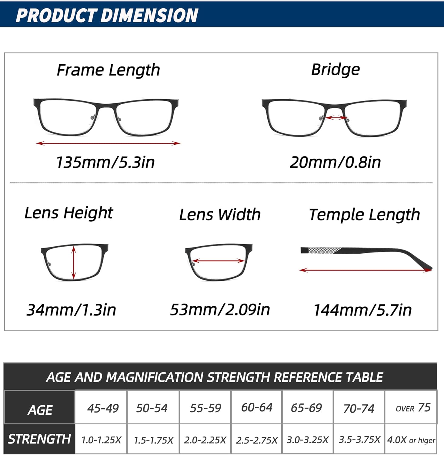 JJWELL Paquete de 4 lentes de lectura para hombres, bloqueo de luz azul, lectores de marco completo de metal para hombres, antifatiga ocular,