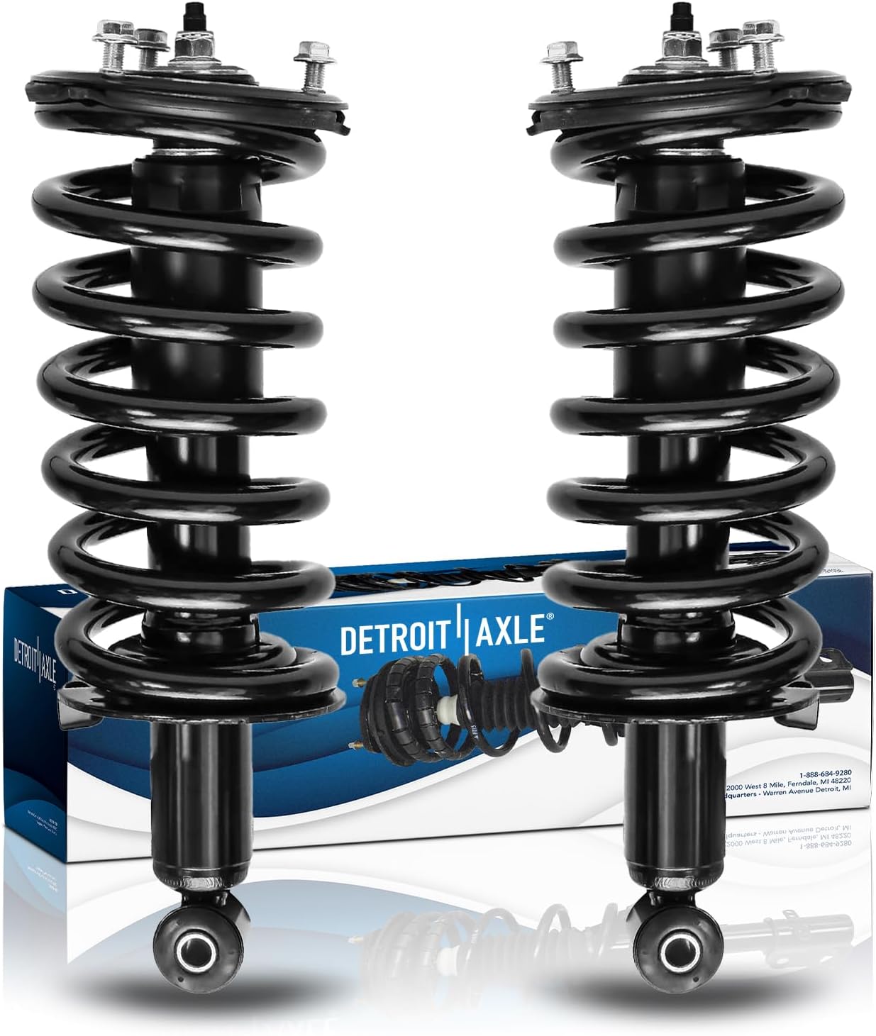 Detroit Axle – 4WD 2 puntales delanteros para Nissan Titan Pathfinder Armada Infiniti QX56 puntales completos con muelles helicoidales de reemplazo