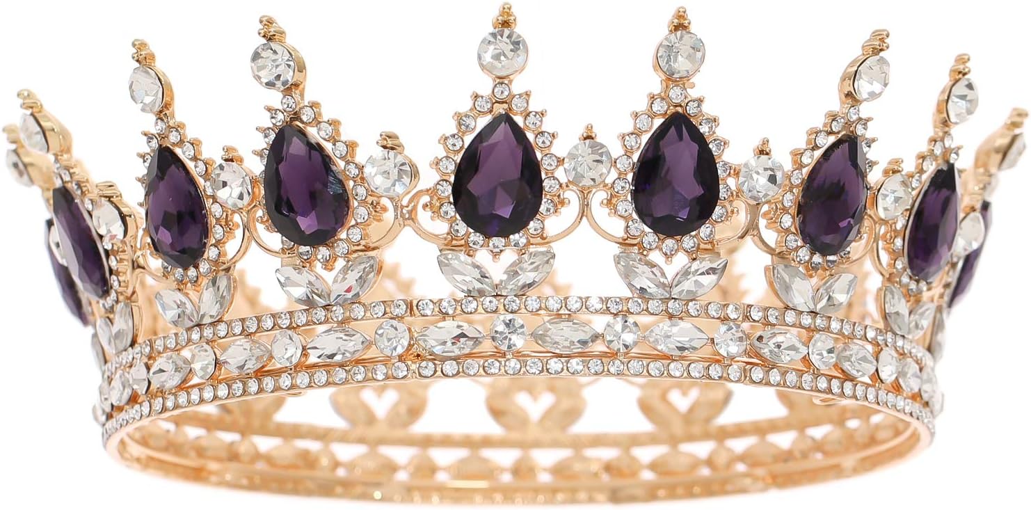Corona de reina con diamantes de imitación, coronas y tiaras de boda para mujer, accesorios para el cabello, corona de cumpleaños de princesa,