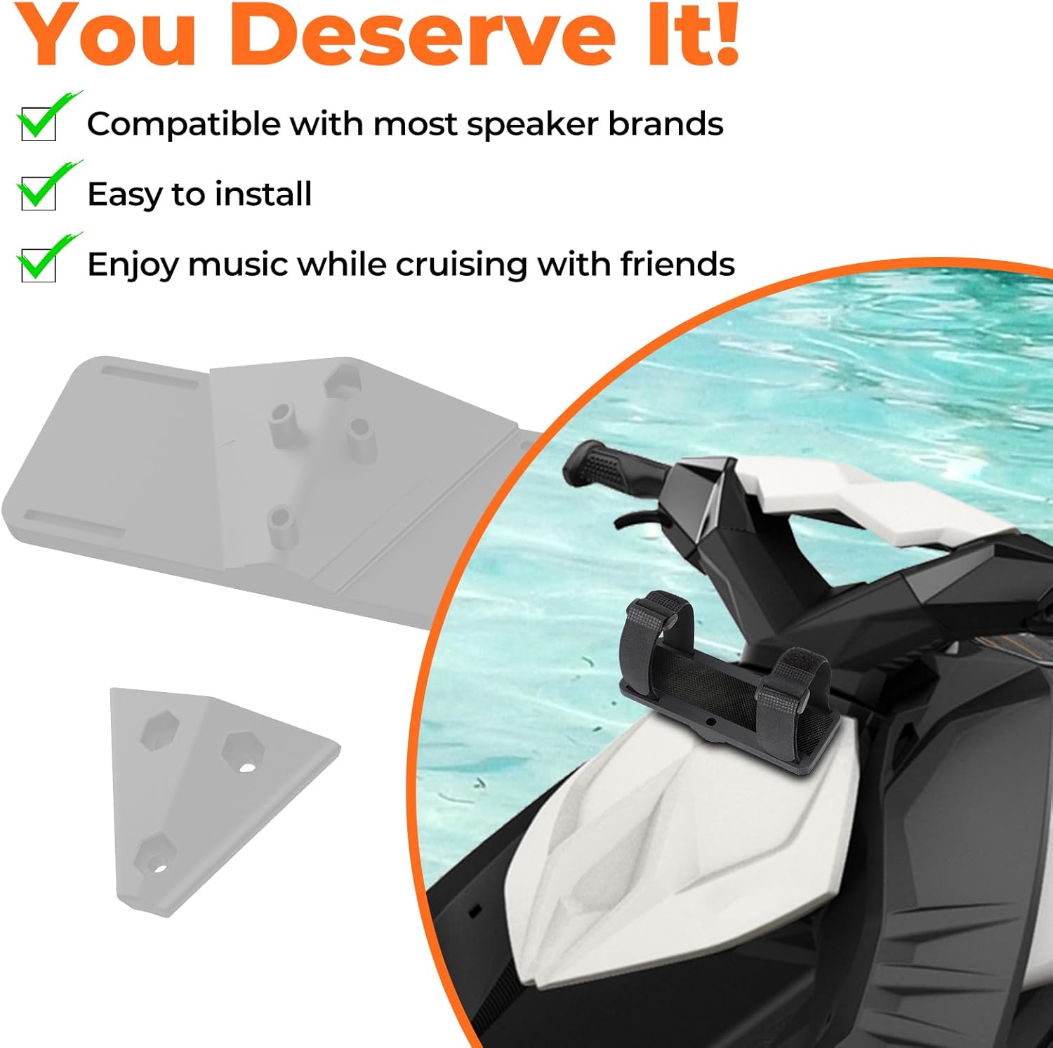 Soporte universal para altavoz Sea-Doo Spark Trikx, soporte Spark 2-Up