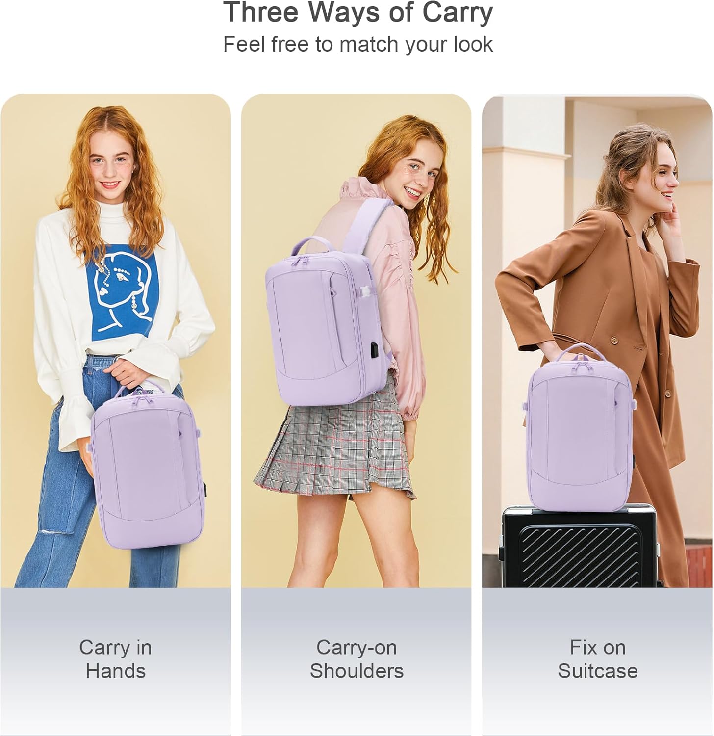 COSCOOA Mochila de viaje de negocios para laptop de 17 pulgadas, 18 x 14 x 8 pulgadas, 40 L, aprobada para vuelo, mochila de transporte grande para