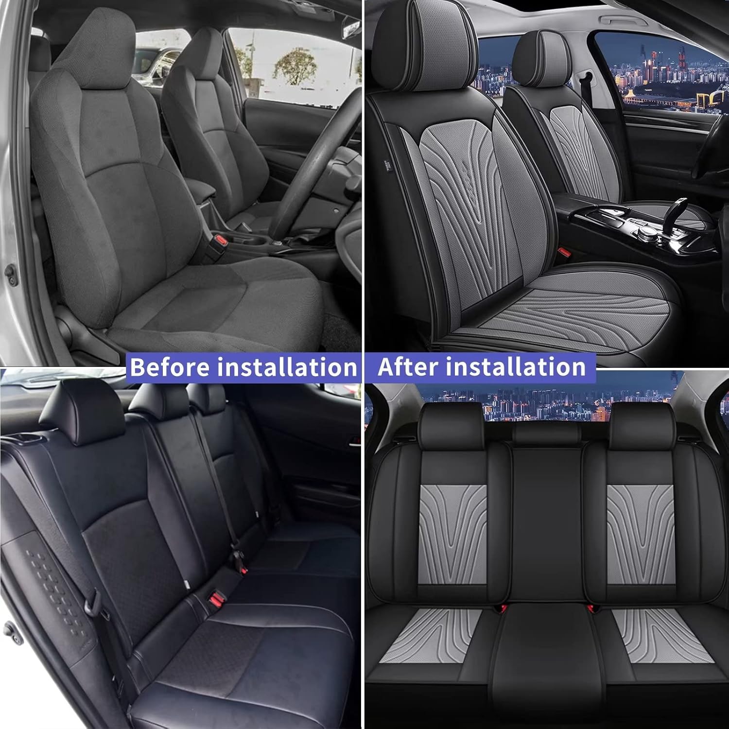 Funda de asiento para ChevyChevrolet Trailblazer 2021-2024, juego completo de 5 asientos de automóvil, fundas de asiento de cuero, impermeables,