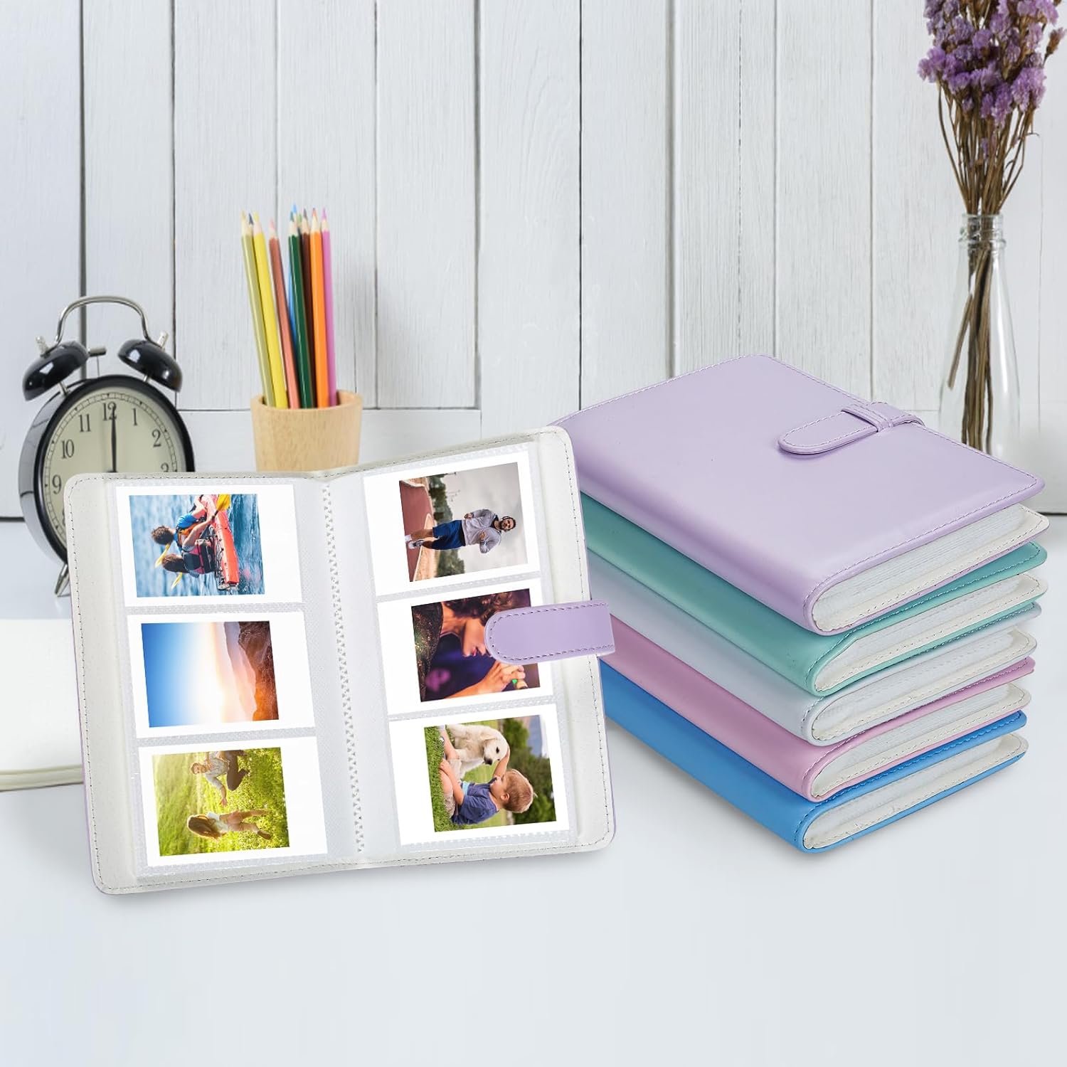 Phetium Mini álbum de fotos de 108 bolsillos para Fujifilm Instax Mini, Polaroid Snap, foto de 2 x 3 pulgadas, tarjeta de fotos Kpop, álbum de