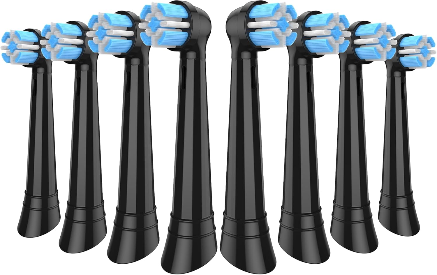 Cabezales de repuesto para cepillos de dientes compatibles con Braun Oral-B iO serie 345678910, cabezales de cepillo, color negro, paquete de 8
