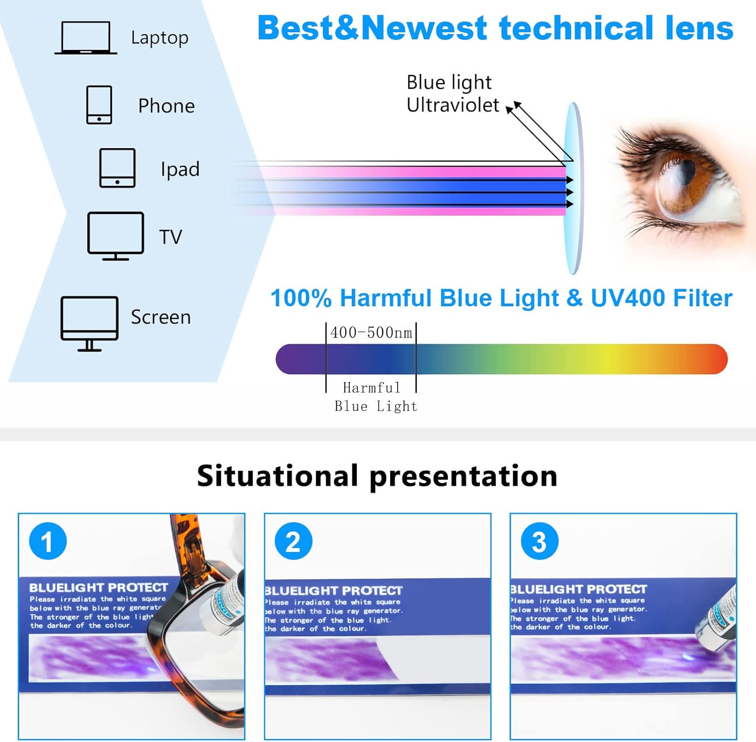 REAVEE Paquete de 4 lentes de lectura de gran tamaño estilo Oprah para mujeres y hombres, bloqueo de luz azul, para damas elegantes retro cuadrados