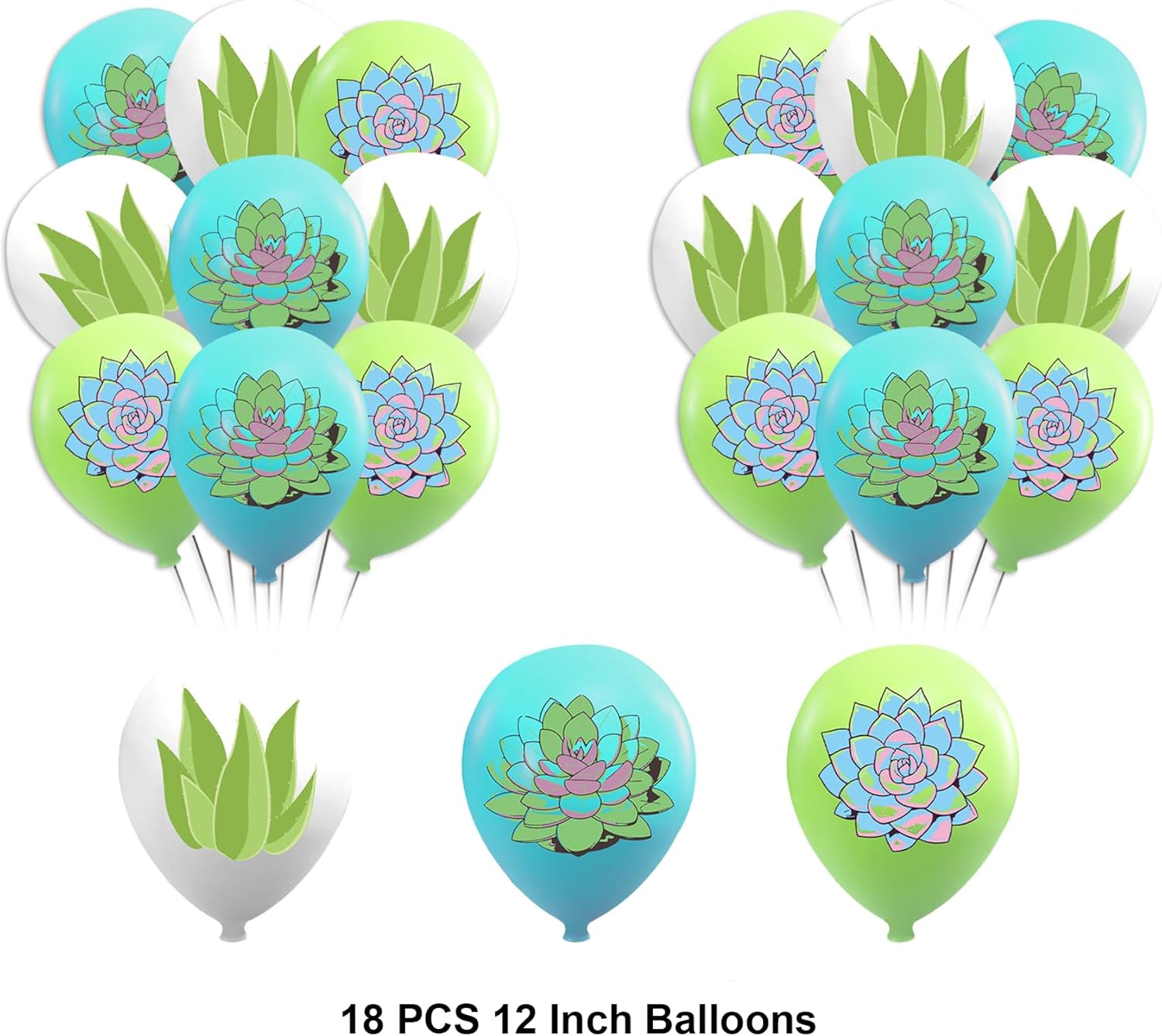 Plantas suculentas, decoraciones de fiesta de cumpleaños, plantas suculentas, suministros de fiesta, incluye pancarta de cumpleaños, decoración de