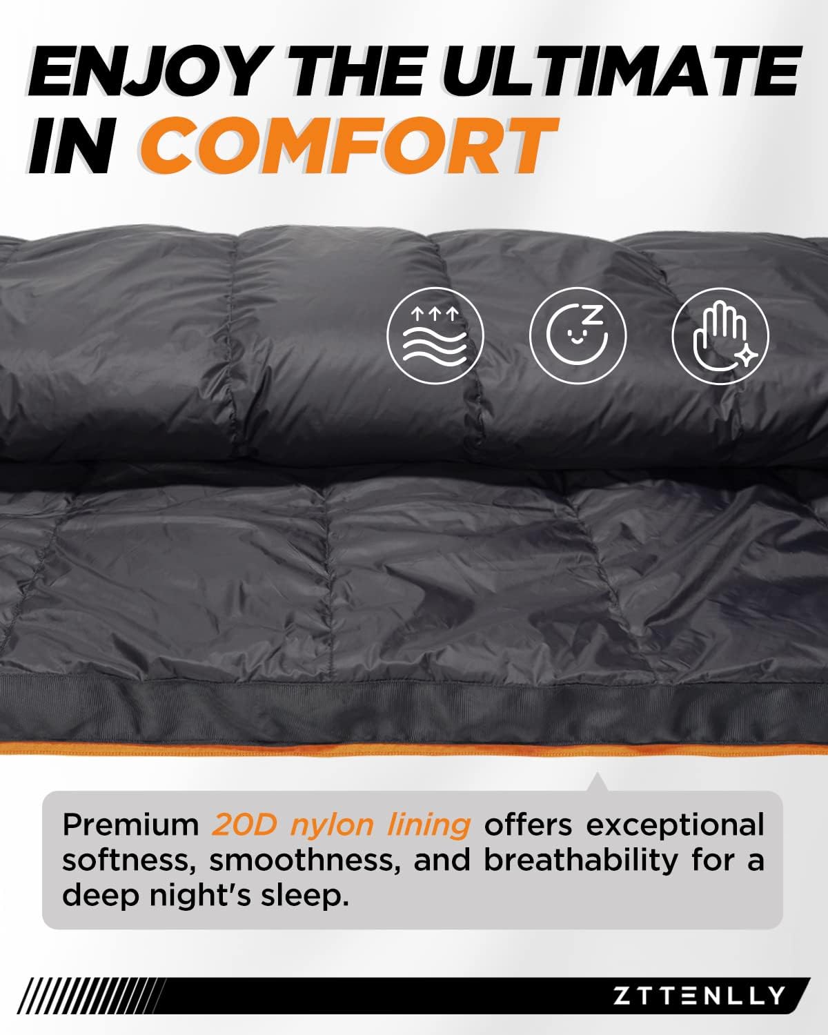 Saco de dormir de plumón para adultos, ligero y compacto para mochileros, camping y senderismo, 550600 FP, 02030 grados y saco de dormir de 4