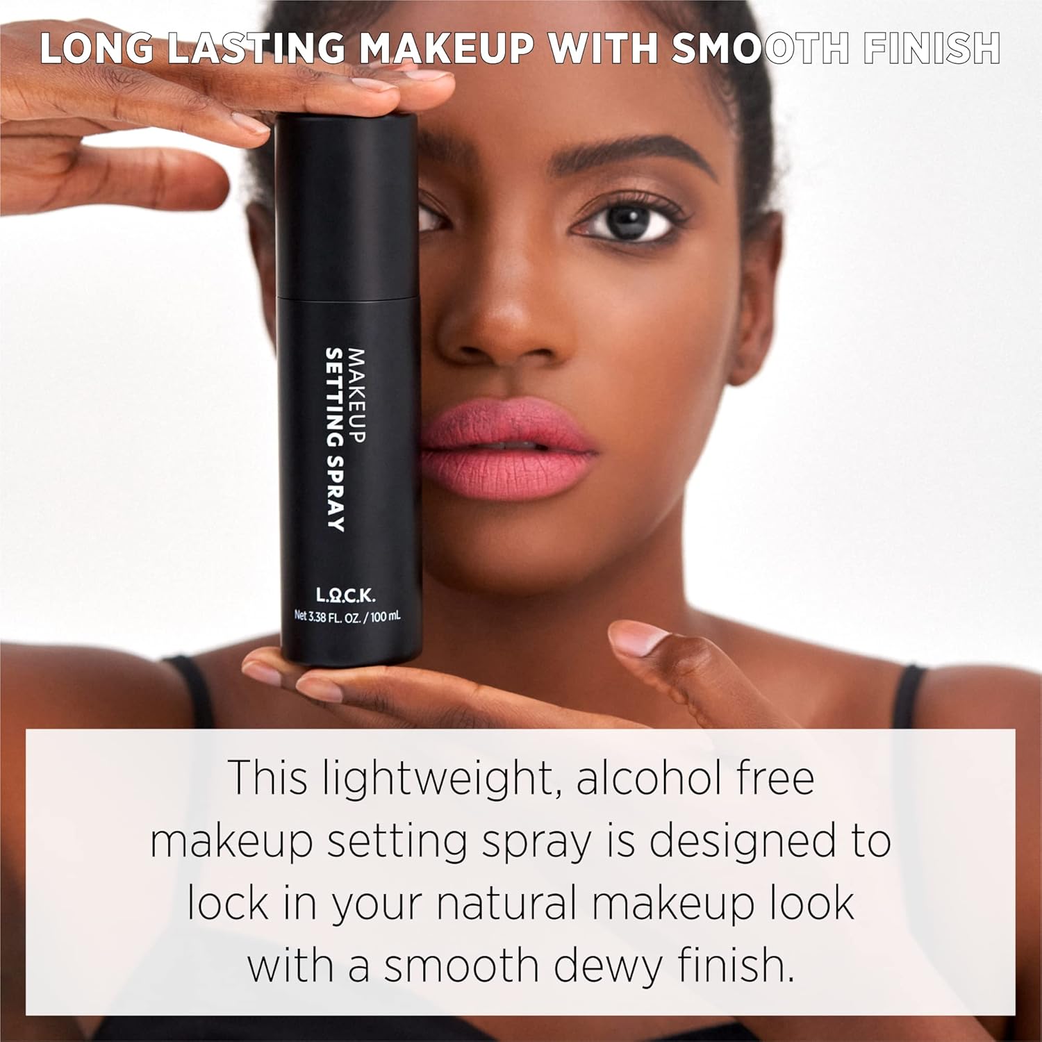 L.O.C.K. Spray fijador de maquillaje – Sellador de fijación de maquillaje Spray Spray de acabado ligero Spray de acabado natural suave de larga