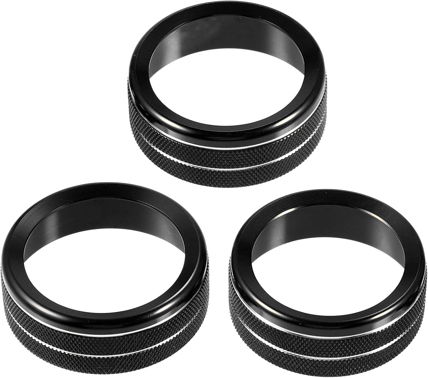 A ABSOPRO Calcomanías para pomos de aire acondicionado de automóvil, interruptor de radio de CA para Jeep Wrangler JL JLU 2018-2022, color negro