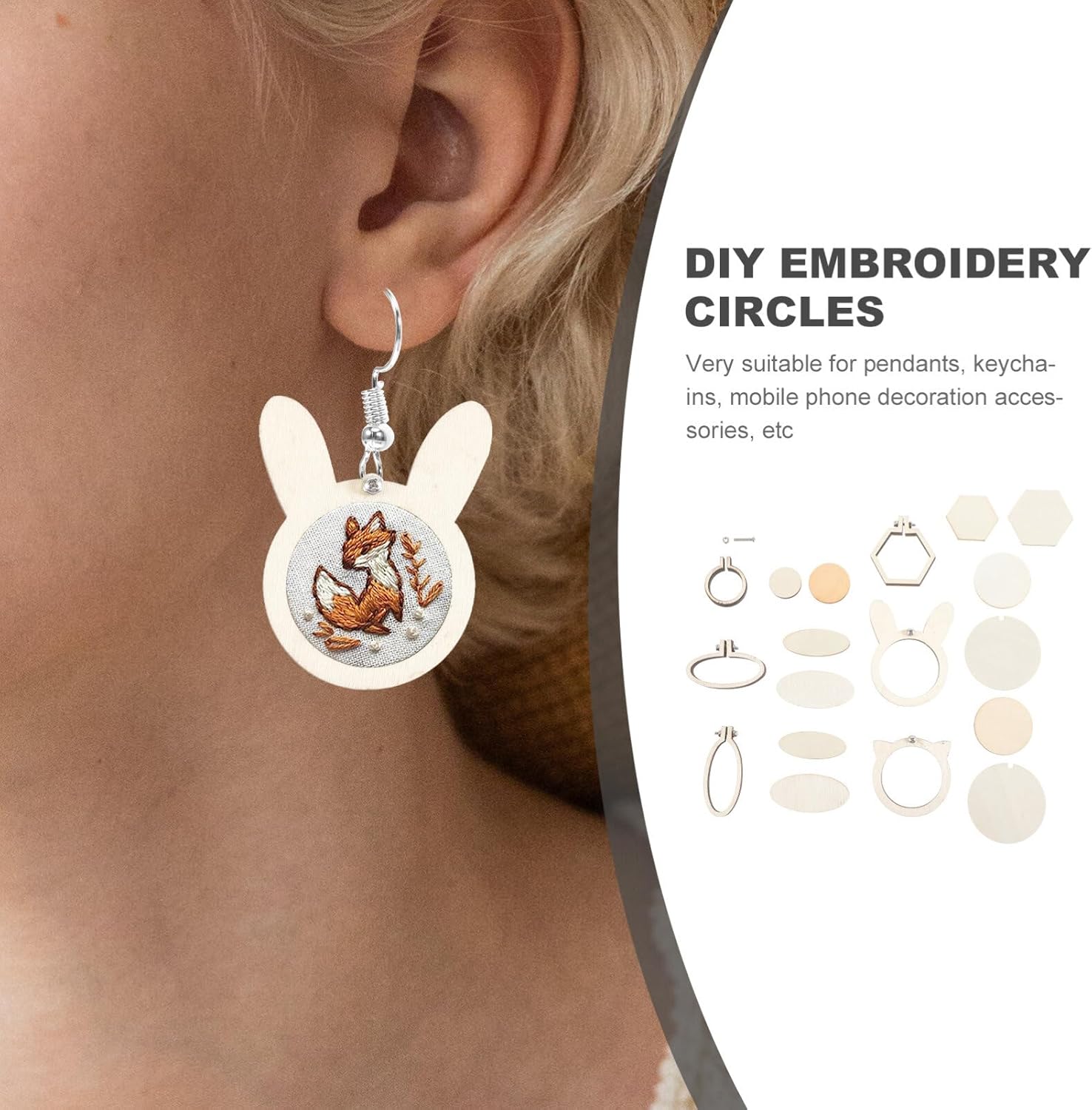EXCEART 6 anillos de decoración en miniatura, aros de bordado, marco de punto de cruz, círculos bordados para manualidades, mini aros de bordado,