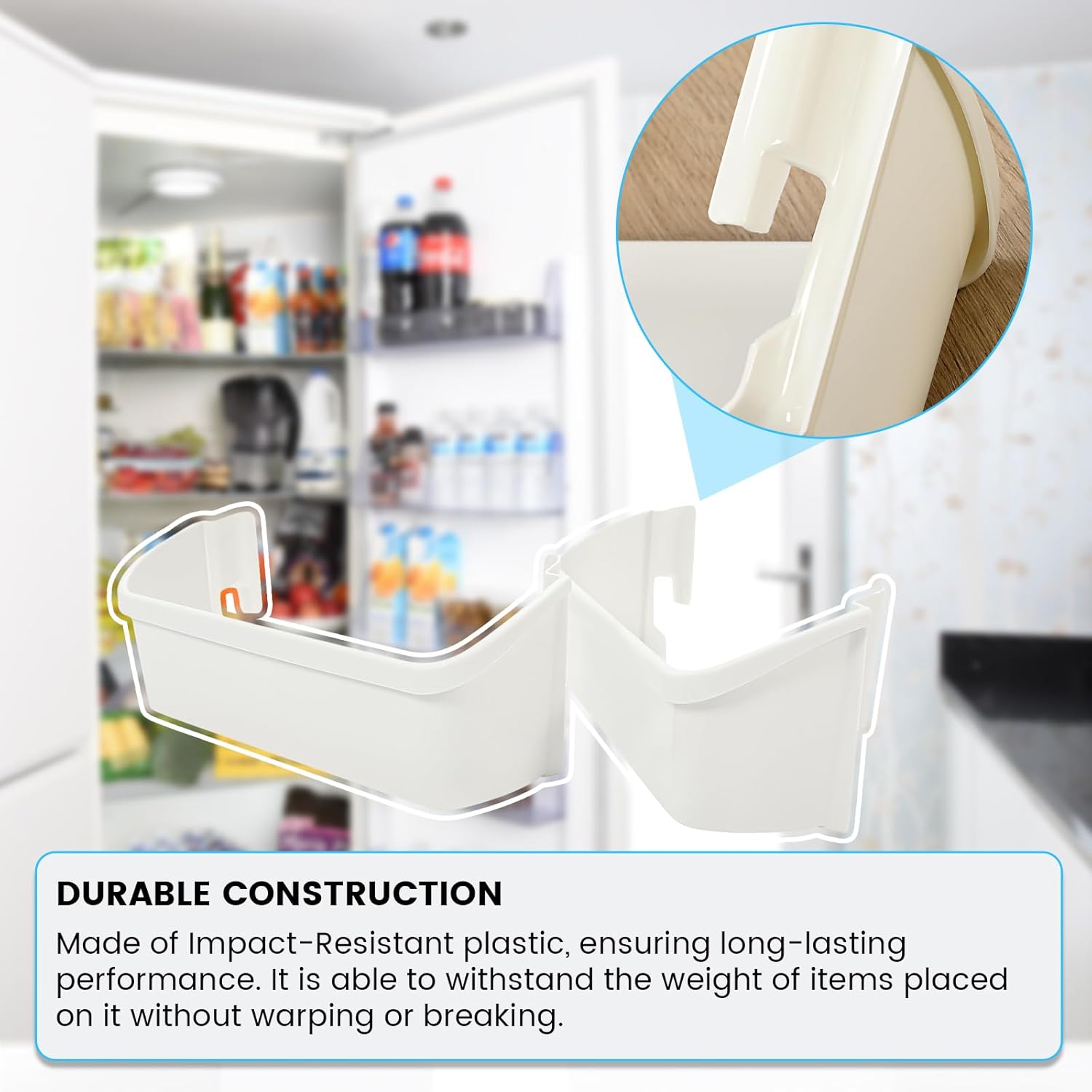 HECASA 240323001 AP2115741 – Estante para puerta de refrigerador, compatible con Frigidaire Electrolux Refrigerador AH429724, EA429724, PS429724 de
