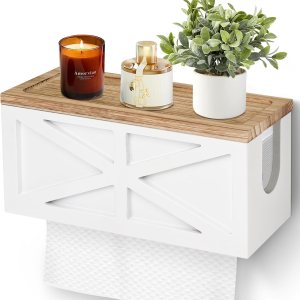 Dispensador de toallas de papel para montaje en pared, soporte para toallas de papel montado en la pared con tapa, madera maciza comercial plegable Dispensador de toallas de papel para montaje en pared, soporte para toallas de papel montado en la pared con tapa, madera maciza comercial plegable