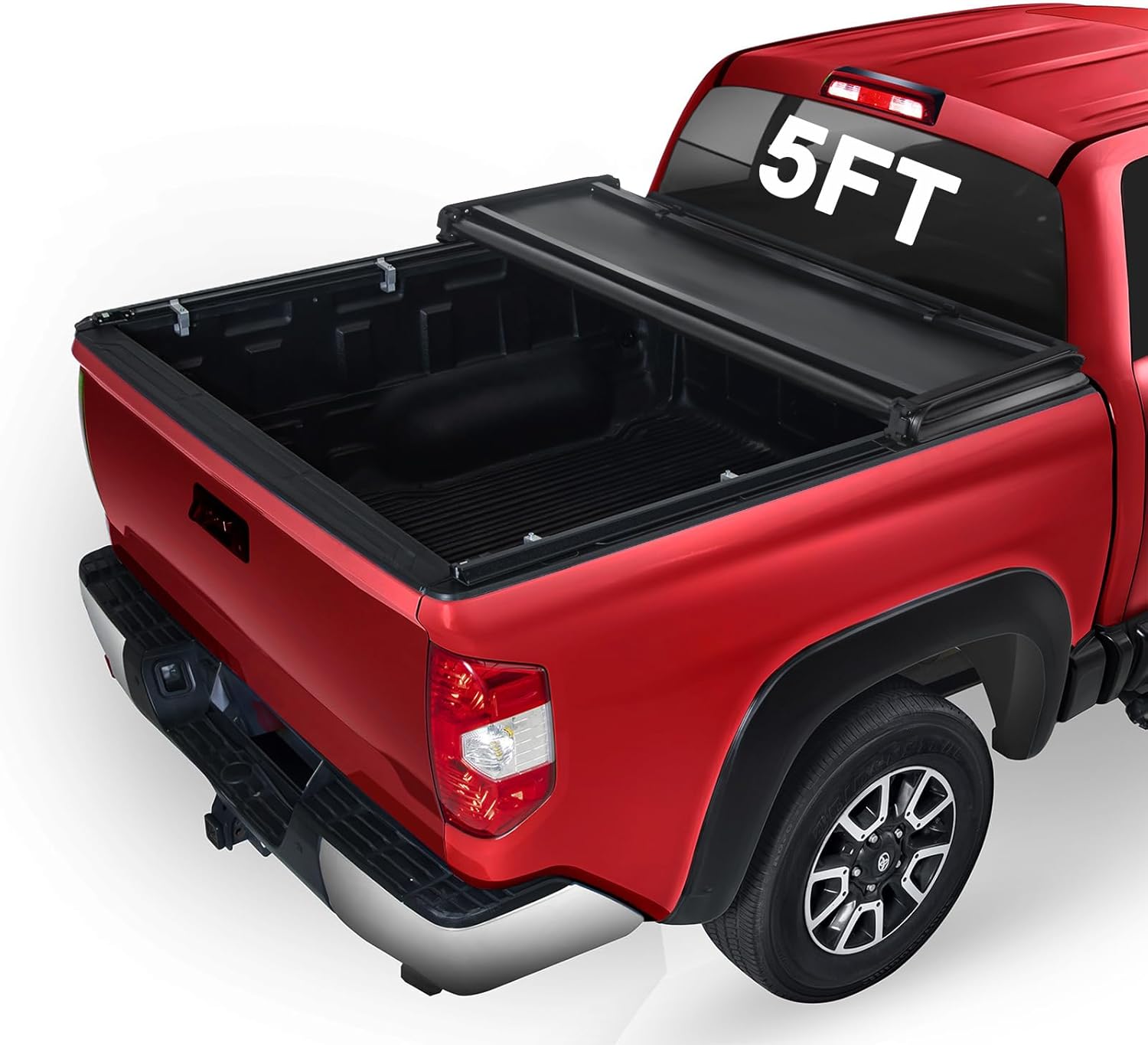 Funda Tonneau de 5 pies para camioneta Ford Ranger, funda suave compatible con Ford Ranger 2019-2023 5 pies FleetsideStyleside cama (61 pulgadas)