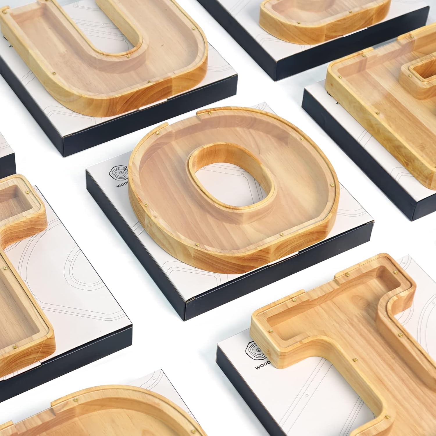 WOOD CITY Alcancía con letras para adultos, niños y niñas, de madera de 9 pulgadas, caja de dinero personalizada, nombre personalizado, regalo