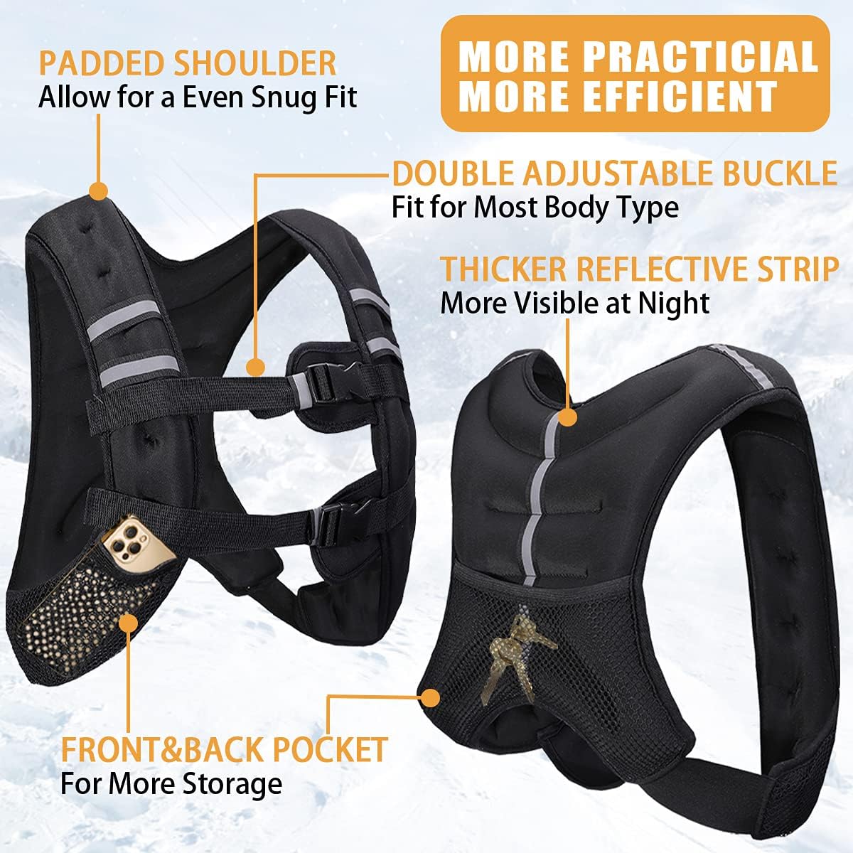 BITLIFUN Chaleco con peso para entrenamiento de hombres, chaleco de peso de entrenamiento de fuerza para hombres y mujeres, equipo de entrenamiento