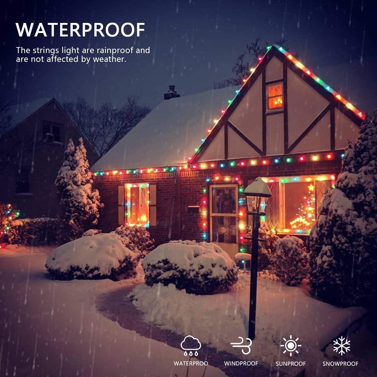 Paquete de 50 bombillas LED C7 de Navidad, repuesto C7 luces LED de Navidad para exteriores, bombilla LED C7 inastillable para cadena de luces de