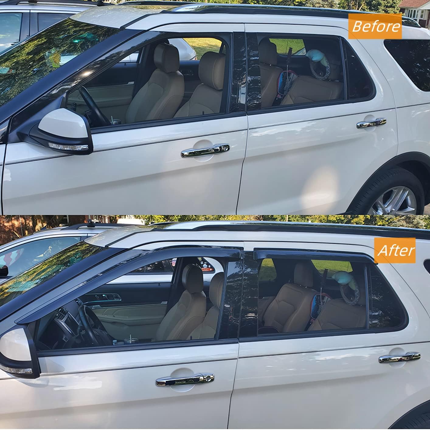 Puermto Deflector de viento para ventana lateral impermeable 94823, 4 piezas de repuesto de protección, visera de ventana para Trailblazer 2020 2021