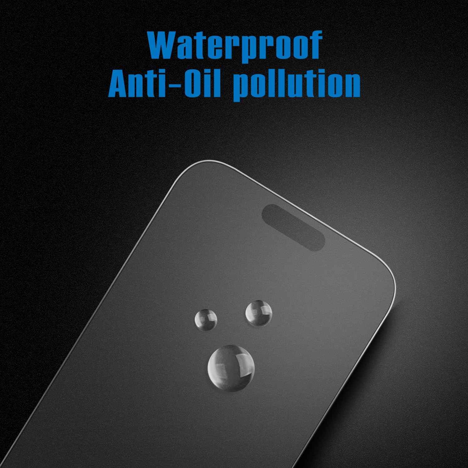Mothca Protector de pantalla de vidrio mate para iPhone 15 Pro Max (6.7 pulgadas), película transparente de vidrio templado antirreflejos y