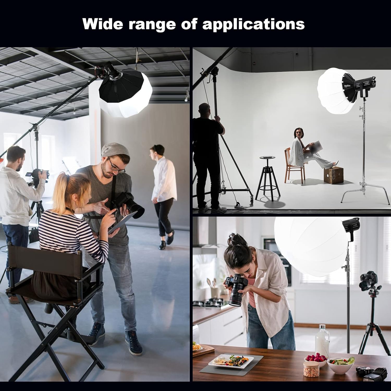 Soonpho Linterna plegable de 25 pulgadas25.6 in Softbox y reflector de luz 5 en 1