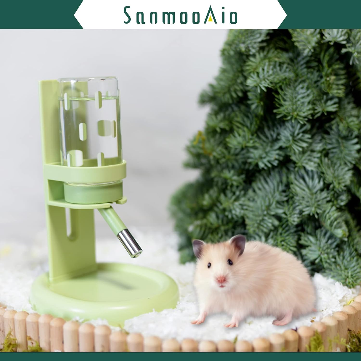 Botella de agua de hámster sin goteo para tanque de vidrio, botella de agua de pie para hámsters, alimentador de agua para hámsterescerdos de