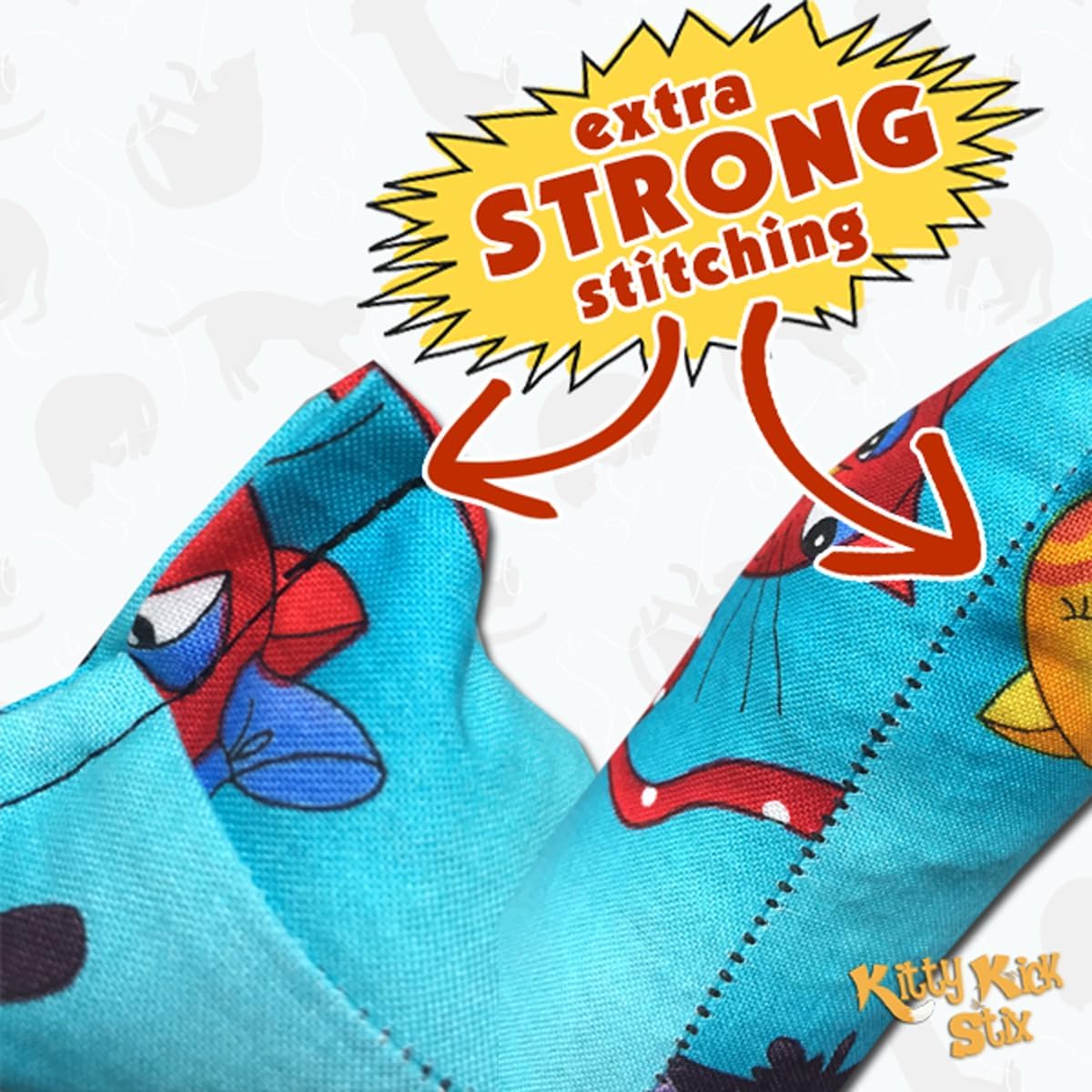 Kitty Kick Stix Juguete original de hierba gatera de 15 pulgadas (juego de 2), hecho a mano en Estados Unidos por amantes de los gatos, juguete