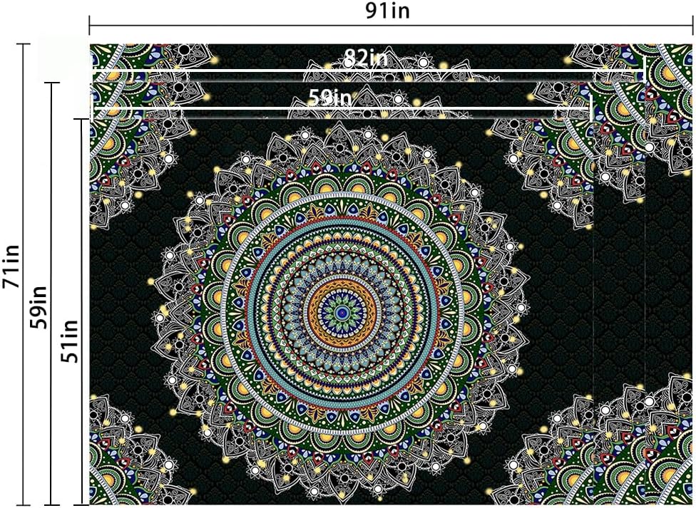 vavalad Tapiz Mandala, tapices estéticos florales, tapiz bohemio de lujo, decoración para colgar en la pared para dormitorio, sala de estar,
