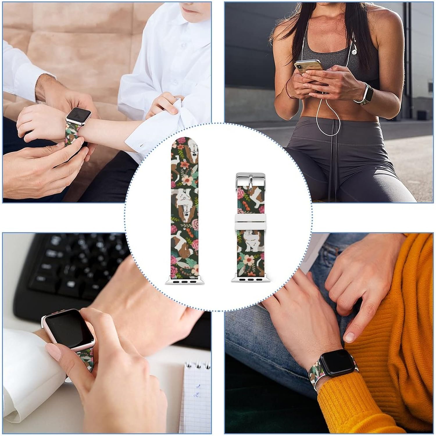 Correa de reloj de silicona suave transpirable ligera compatible con Apple Watch Sport Band para hombresunisexjóvenes compatible con Iwatch Series