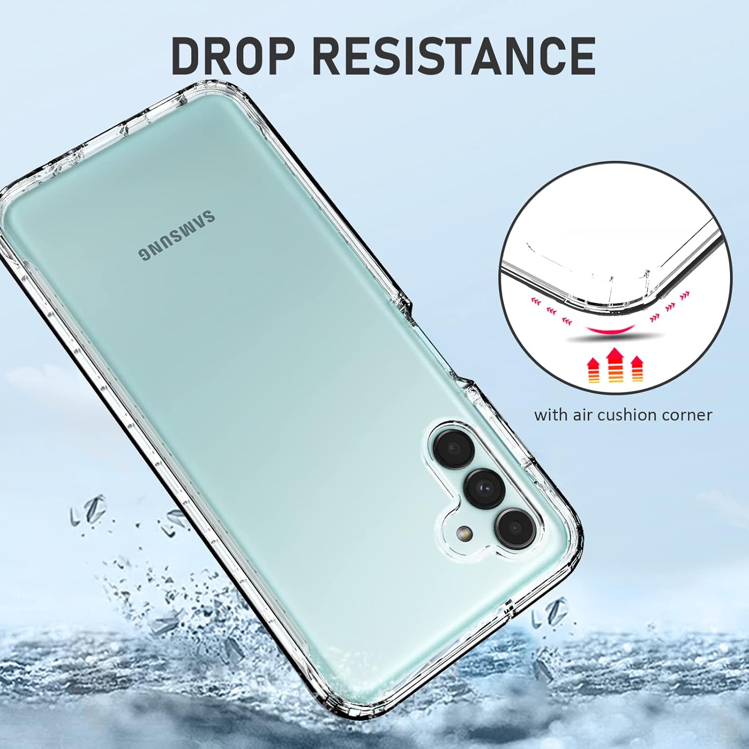 PUJUE Funda para Samsung Galaxy A13 5G Funda protectora transparente a prueba de golpes – Funda delgada y resistente de doble capa de protección