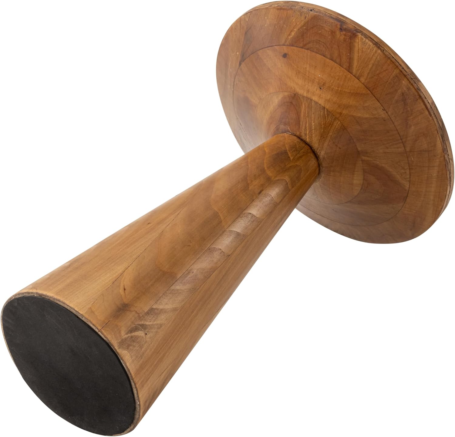 Mesa auxiliar de pedestal pequeña, redonda de granja, mesa de martini, soporte de madera para plantas, mesa rústica para bebidas para espacios