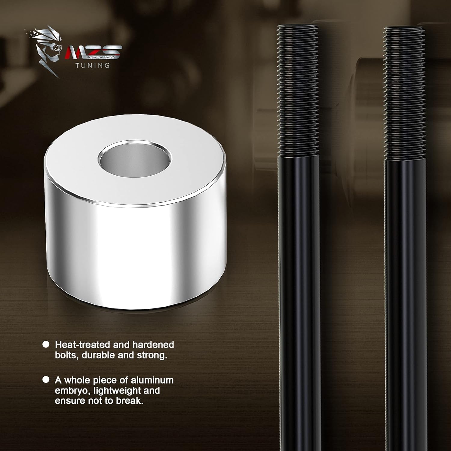 MZS Kit de caída diferencial, espaciadores de caída diff + hardware compatible con Silverado 1500 4WD 2007-2021  Sierra 1500 4WD 2007-2018