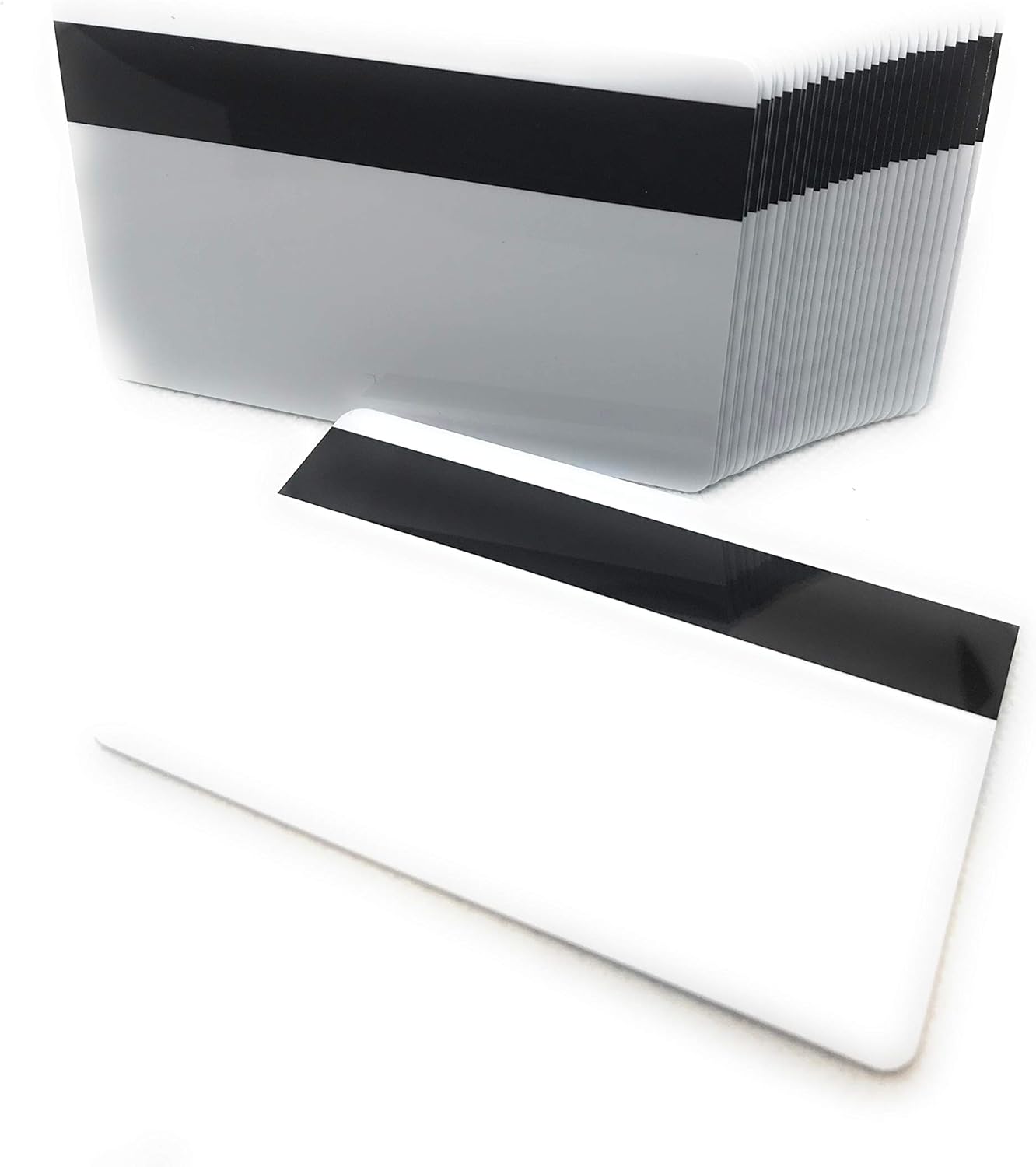 Crédito plástico blanco del PVC de 50 CR80 30Mil, regalo, tarjetas de identificación de la foto con el mago magnético de la raya de HiCo